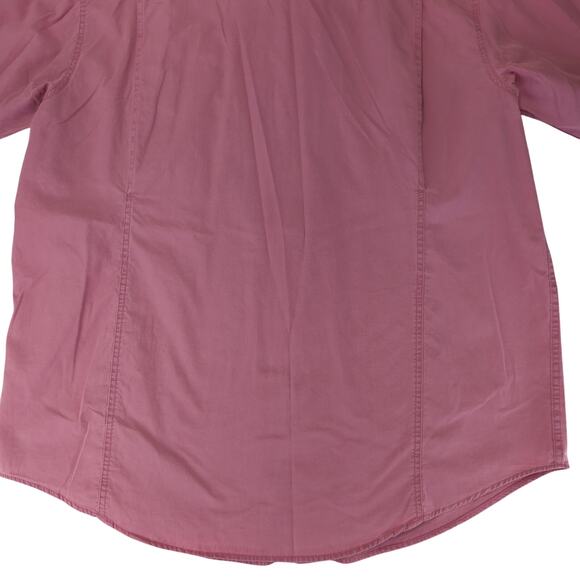 Orvis Short Sleeve Button-down Fishing Shirt Men's Large Salmon Pink 100% Cotton - Picture 6 of 8